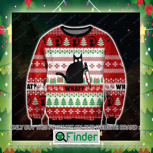 What Black Cat Knitted Wool Sweater. Sweatshirt – LIMITED EDITION