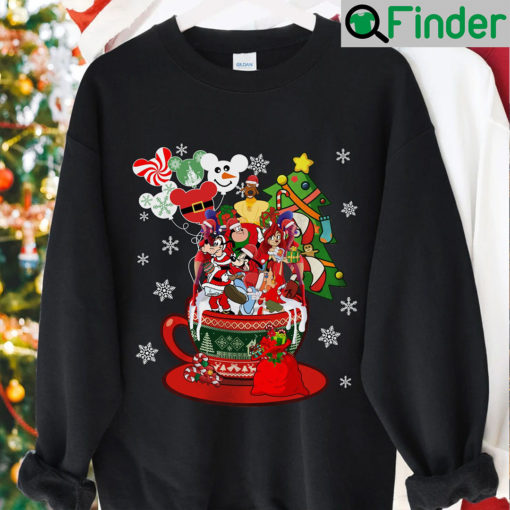 A Goofy Movie Characters Squad Tea Cup Balloon Christmas Gift Sweatshirt