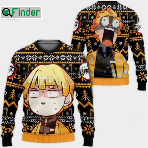 Agatsuma Zenitsu Demon Slayer Ugly Christmas Sweater