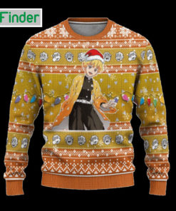 Demon Slayer Agatsuma Zenitsu Ugly Christmas Sweater