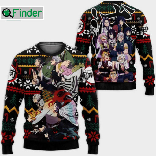 Demon Slayer Characters Ugly Christmas Sweater