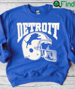 Detroit Football Helmet Hand Drawing Vintage Sweatshirt