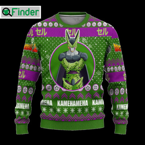 Dragon Ball Cell Kamehameha Ugly Christmas Sweater