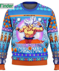 Dragon Ball Goku We Wish You An Ultra Instinct Christmas Ugly Christmas Sweater