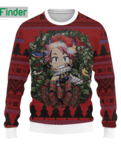 Fairy Tail Natsu Dragneel Christmas Circle Ugly Christmas Sweater