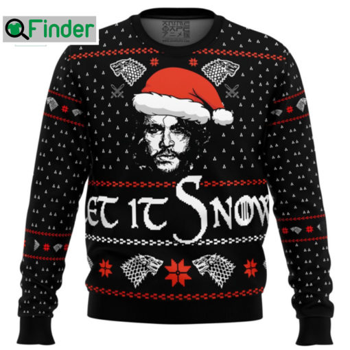 Game Of Thrones Eddard Stark Let It Snow Ugly Christmas Sweatshirt