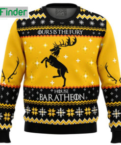 Game Of Thrones Ours Is The Fury House Baratheon Ugly Christmas Sweater