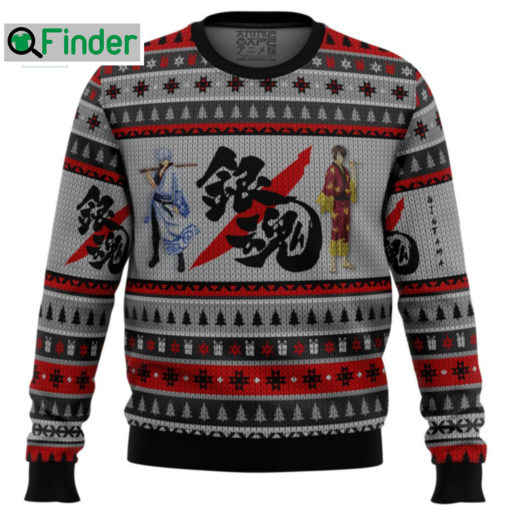 Gintama Takasugi Shinsuke Sakata Gintoki Ugly Christmas Sweater