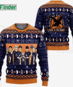 Haikyuu Karasuno High School Take To The Skies Ugly Christmas Sweater