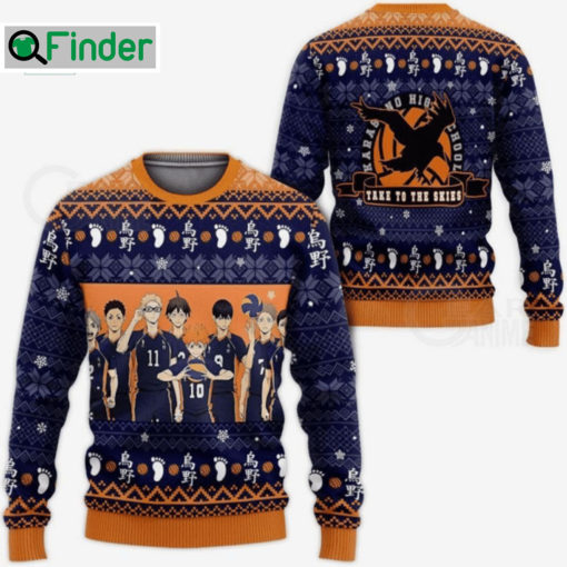 Haikyuu Karasuno High School Take To The Skies Ugly Christmas Sweatshirt