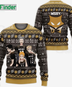 Haikyuu MSBY Black Jackals Ugly Christmas Sweater Hoodie