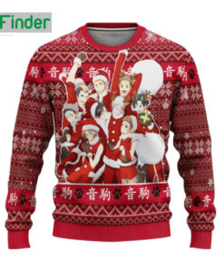 Haikyuu Nekoma High School Ugly Christmas Sweater Hoodie