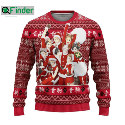 Haikyuu Nekoma High School Ugly Christmas Sweater Hoodie