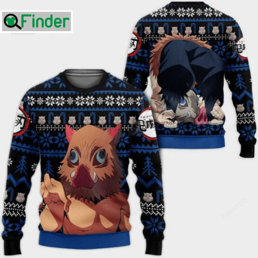 Hashibira Inosuke Demon Slayer Ugly Christmas Sweater Hoodie