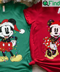 Mickey Mouse Christmas Lights Hoodie Shirt