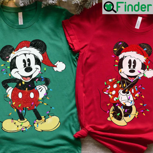 Mickey Mouse Christmas Lights Hoodie Shirt