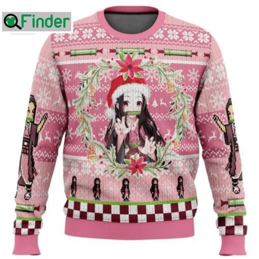 Nezuko Kamado Demon Slayer Ugly Christmas Sweater Hoodie