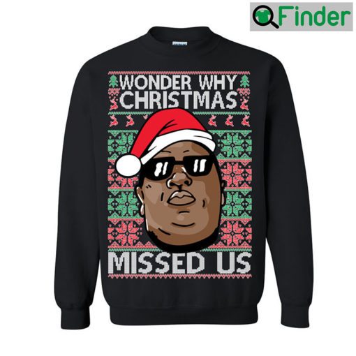 Notorious B.I.G. Wonder Why Christmas Missed Us Ugly Sweatshirt