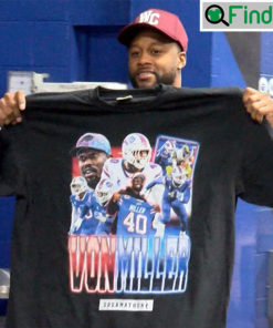 2 Sided Von Miller tee Shirt Taiwan Jones – Tyler Bass Sam Martin