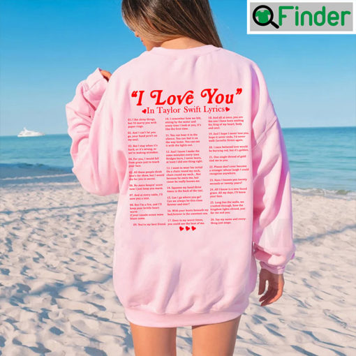 2022 I Love You In Taylor Swift Lyrics Sweater