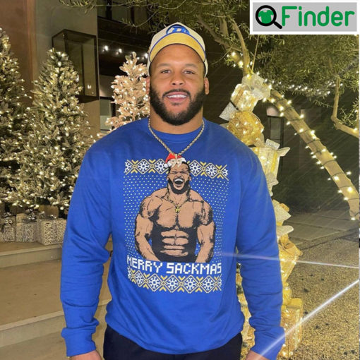 Aaron Donald Football 90s Vintage Merry Sackmas Sweatshirt