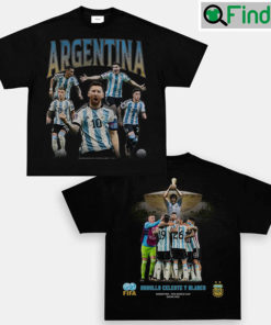 Argentina 2022 World Cup Champion Lionel Messi Signature T Shirt