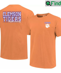 Clemson Tigers University Block Letter Orange Bowl T Shirt