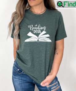 Funny Reading Diva Tee Gift For Book Lover Bookish