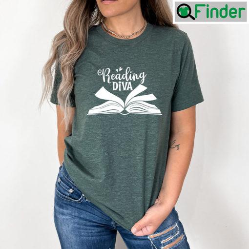 Funny Reading Diva Tee Gift For Book Lover Bookish