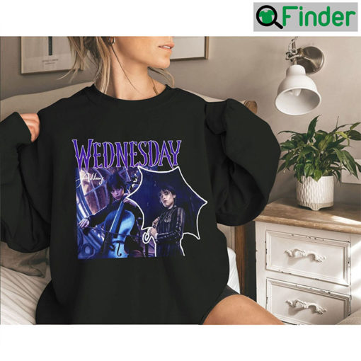 Jenna Ortega Vintage 90s Wednesday Addams T Shirt