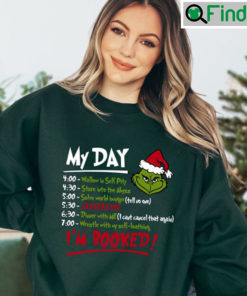 The Grinch Christmas Schedule Funny Sweatshirt Grinch Funny Crewneck Cute Christmas Hoodie Cozy Holiday Sweatshirt Grinch Gift