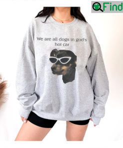 We Are All Dogs In Gods Hot Car Unisex Shirt