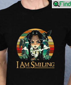Wednesday Addams I Am Smiling Vintage T shirt