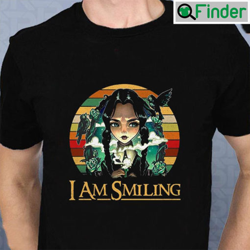 Wednesday Addams I Am Smiling Vintage T shirt