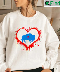 Damar Hamlin 3 Heart With Buffalo Sweatshirt For Fan