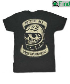 EVEL KNEE Sons Of Motorcycle Skull T Shirt