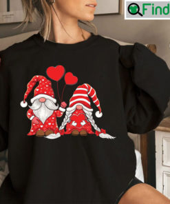 Gnomes Couple Holding Hearts Love Pattern Valentines Valentine Sweatshirt