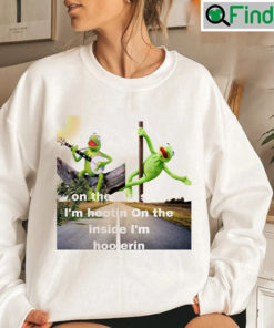 Kermit Hootin And Hollerin On The Outside Funny Sweatshirt