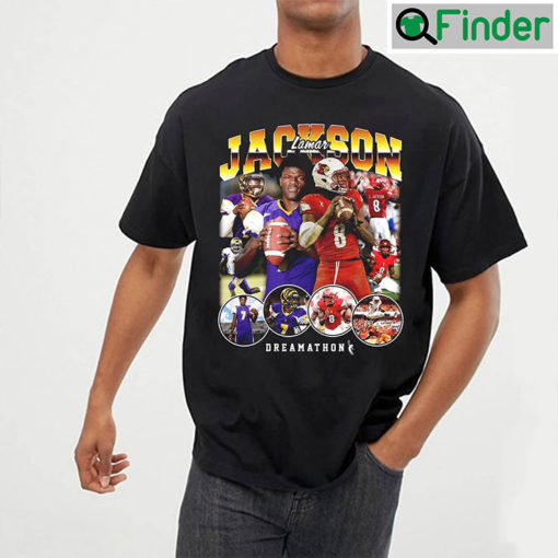 Lamar Jackson Vintage Style 90s T shirt Unisex