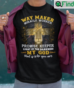 Lion Jesus Shirt Way Maker Miracle Worker Promise Keeper