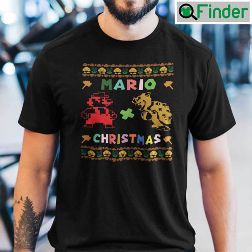 Mario Christmas T Shirt Christmas Holiday Tee