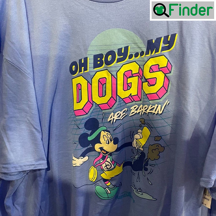 Oh Boy My Dog Are Barking Disney Character Mickey Shirt - Q-Finder Trending Design T Shirt