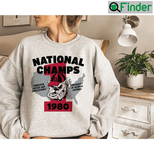 Retro Georgia Bulldogs 1980 National Champs Crewneck Sweatshirt