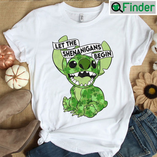 St.Patricks Day Stitch Shenanigans Irish Shamrock T Shirt