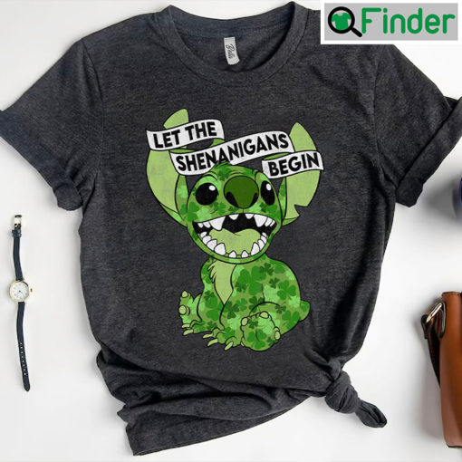 St.Patricks Day Stitch Shenanigans Irish Shamrock T Shirts