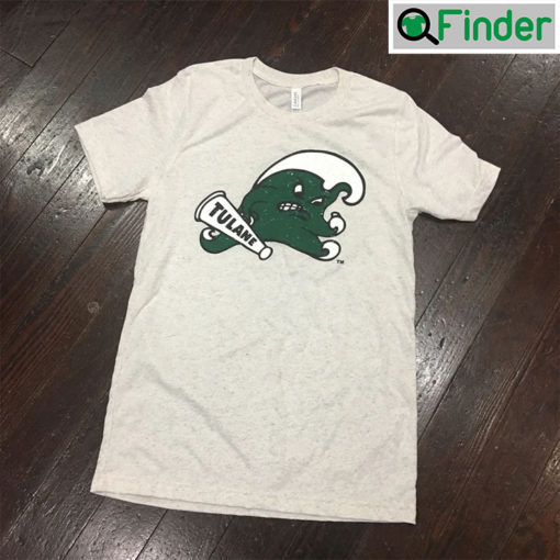 Tulane Green Angry Wave Oatmeal Triblend T shirt 2023