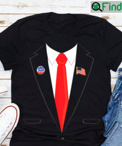 Tuxedo Suit Presidents Day Trump Pin Costume T Shirt