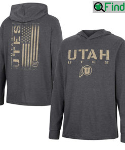 Utah Utes Team Logo Military Appreciation Unisex Hoodie