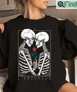 Valentine Halloween Skeleton Cute Valentines Day Gift Crewneck Sweatshirt