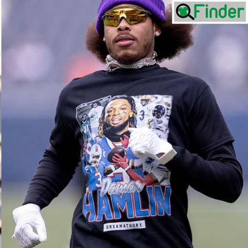 Vintage Damar Hamlin Tribute T shirt Justin Jefferson